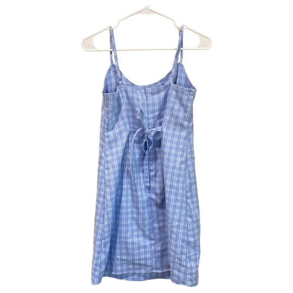 BRANDY MELVILLE John Galt Blue Plaid Colleen Mini Dress - Picture 5 of 9